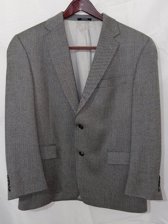 Hart Schaffner Marx Other - Hart Schaffner Marx Blazer 42S Gray Herringbone Wool USA Union Made Vintage